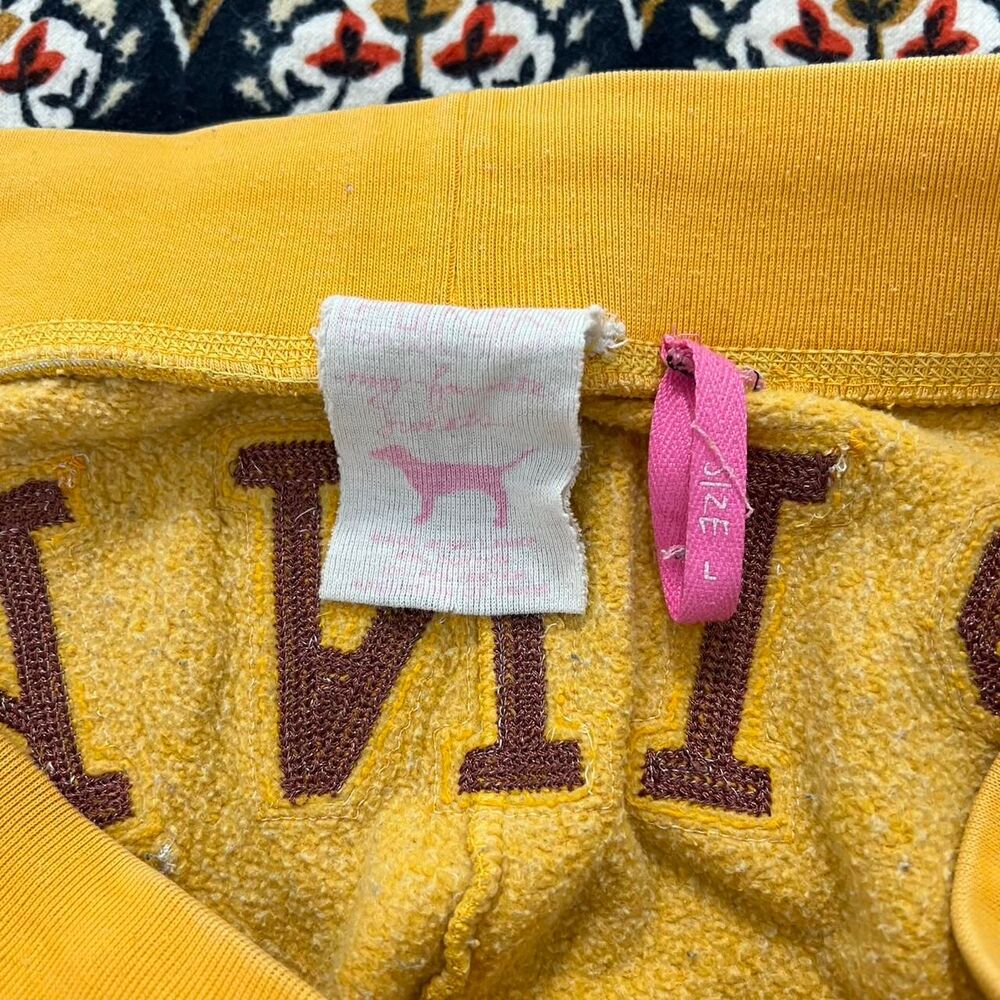 Vintage Victoria secret orange sweatpants Capri joggers Size large y2k fairy - Picture 3 of 8